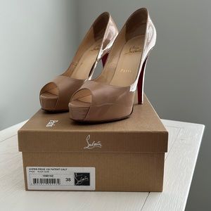 Christian Louboutin Hyper Prive 120 Patent Calf size 38